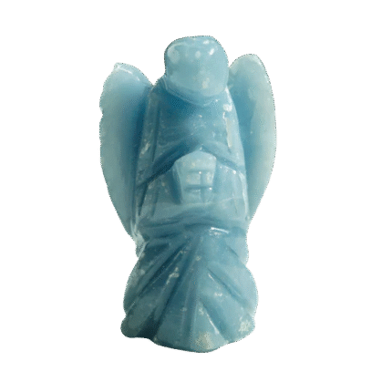Angelite Angel Carving Spiritual Protection • Higher Communication • Inner Stillness